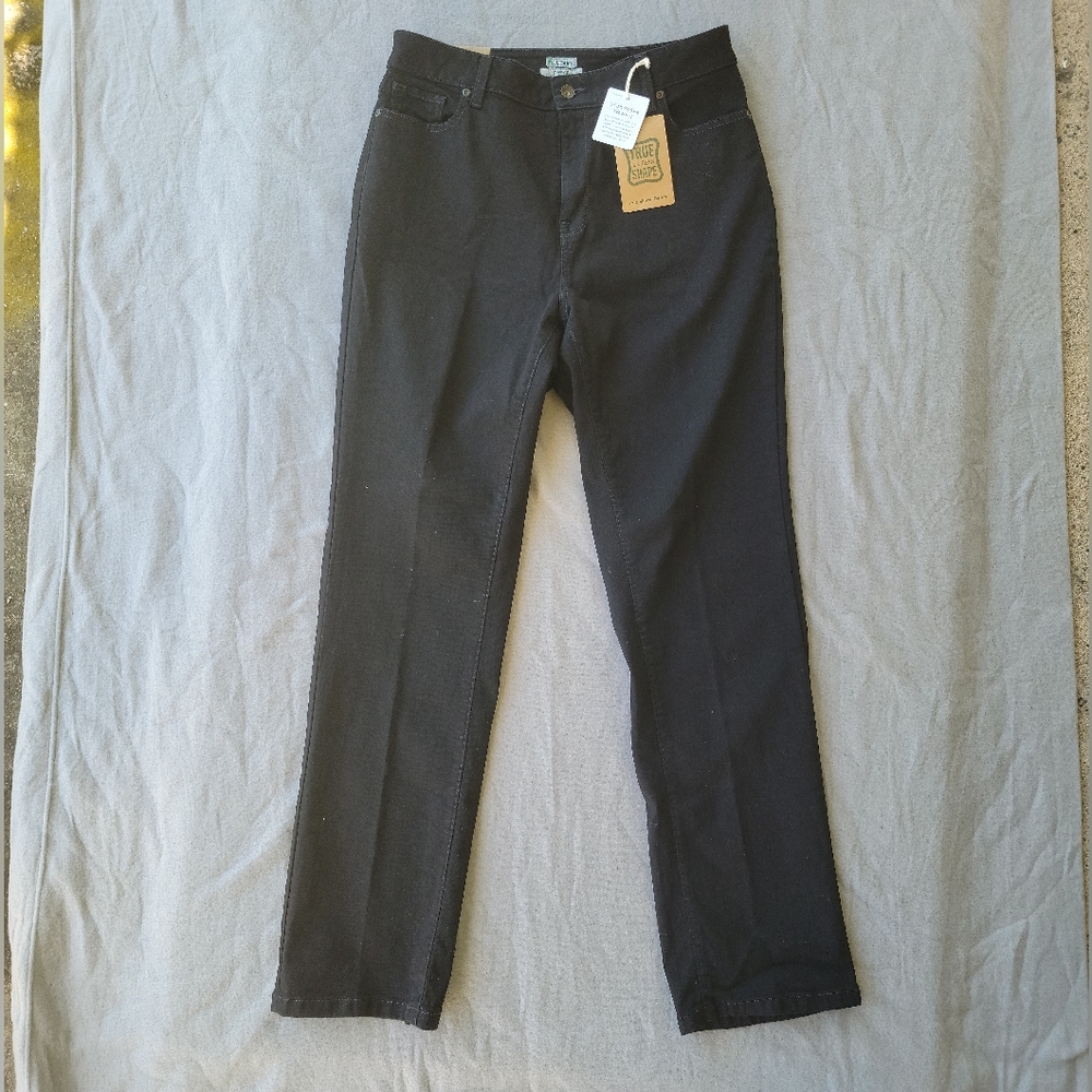 LL Bean Women's True Shape Jeans, Straight-Leg, NWT, Medium, 14 Tall